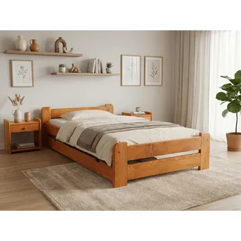 Postel Postel Emily 80x200 cm, olše Rošt: S laťkovým roštem, Matrace: bez matrace