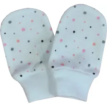 Rukavice ESITO | Rukavice bavlna potisk jemný puntík Pink - puntík jemný růžový / 56