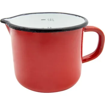 Stolování Hrnek smalt 1200ml ¤12cm s výlevkou, odměrka PIROS KUTIL Sklad7 603701.00 (KUTIL Sklad7)