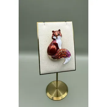 Brož Kovová brož "Oranžová liška"