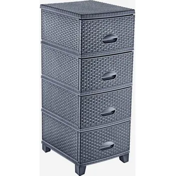 Komoda Komoda plast 4patra TURAN antracit KUTIL Sklad7 406905.00 (KUTIL Sklad7)