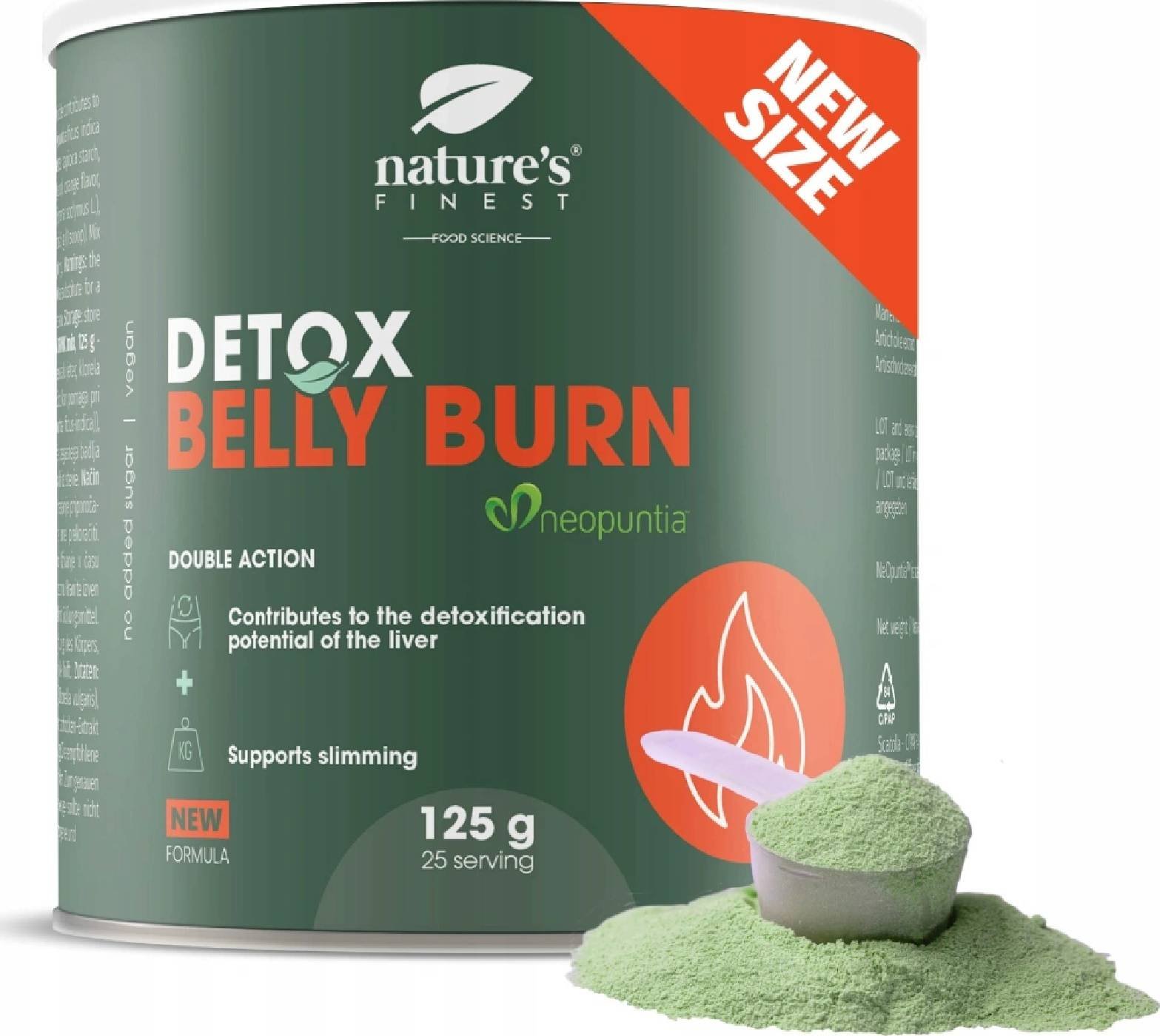 Nature's Finest Detox Belly Burn 125g Spalovač tuků a detox