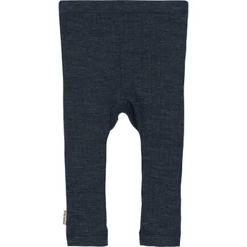 MIKK-LINE Dětské legíny z merino vlny modré Melange Blue Nights - Velikost: 92 Modrá 92