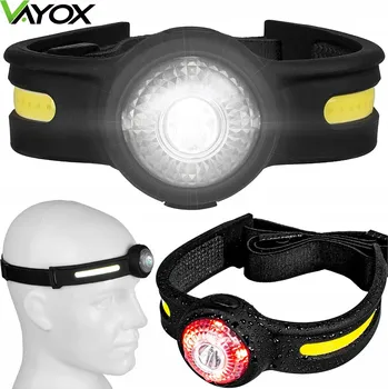 Čelovka ČELOVKA LED Čelovka Silikonový Pásek Lehká Aku USB-C 550lm VAYOX