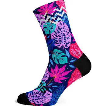 SOX cyklistické ponožky tropical nights - bezešvé Velikost: L