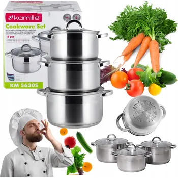 Sada nádobí HRNCE SADA HRNCŮ PLYNOVÁ INDUKCE KAMILLE