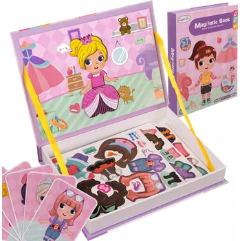 Puzzle Magnetická skládačka Puzzle Montessori 51 dílků. Vzdělávací kniha pro děti