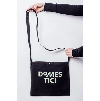 Domestici bavlněná taška přes rameno - černá