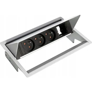 Elektrická zásuvka BACHMANN Systém CONEO,box+ rám,4 moduly,3x zásuvka CZ,1x volné (900.401)