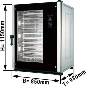 Pec na pizzu G.Gastro Pekárenský kombinovaný konvektomat - digitální - 10x EN 60x40