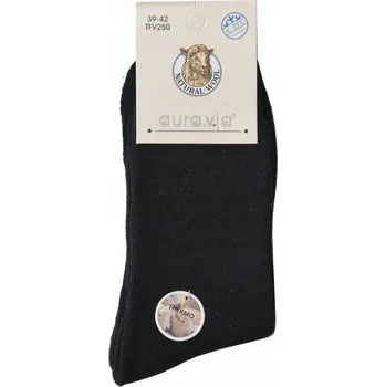 Pánské ponožky Zimní Ponožky Aura Via , angorská vlna, černé, velikost 39-42