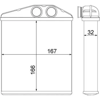 Výměník tepla Výměník tepla, vnitřní vytápění MAHLE AH 6 000S