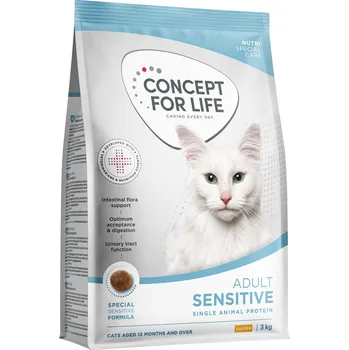 Krmivo pro kočku 3kg Concept for Life sensitive cats granule pro kočky - nová receptura