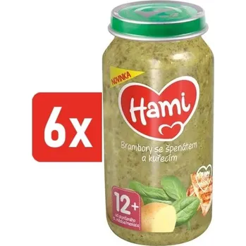 HAMI masozeleninový příkrm Brambory se špenátem a kuřecím 6x250g