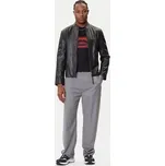 HUGO Kožená bunda Lokis-3 50540984 Černá Slim Fit M