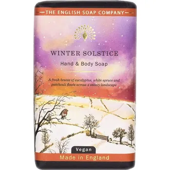 Mýdlo The English Soap Company Winter Solstice hand soap 190g tuhé mýdlo s vůní smrků, eukalyptu a limety