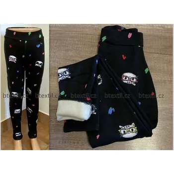 Zateplené legíny oteplené kalhoty kočka 98-164