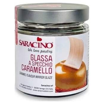 Poleva Zrcadlová poleva karamelová 350g - Saracino