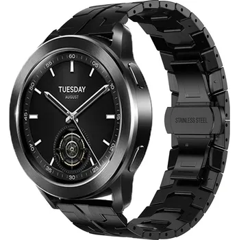 Řemínek na hodinky Enem Kovový V-shape rychloupínací řemínek 22mm - Černý IR-AWGW-0646