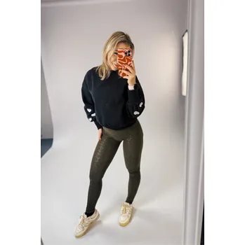 Dámské legíny GoldBee Zateplené Legíny B2 Koženkové Animal Green Barva: Green, Velikost: M