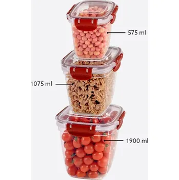 Dóza na potraviny Dóza sada MV 3ks 0,575/1,075/1,9L s těsněním MASTER KUTIL Sklad7 430836.00 (KUTIL Sklad7)