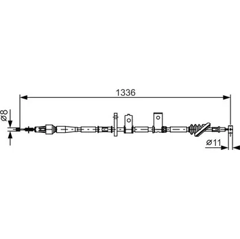 Lanko parkovací brzdy Lanovod parkovací brzdy BOSCH 1 987 482 091