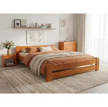 Nábytek Postel Laura 160x200 cm, olše Rošt: S laťkovým roštem, Matrace: Matrace Sommera 18 cm