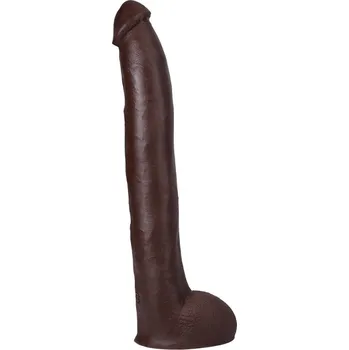 Dildo Doc Johnson Signature Cocks Hollywood Cash ULTRASKYN 11″ Cock with Vac-U-Lock Suction Cup, hnědé dildo s Vac-U-Lock přísavkou 29 x 4,6 cm