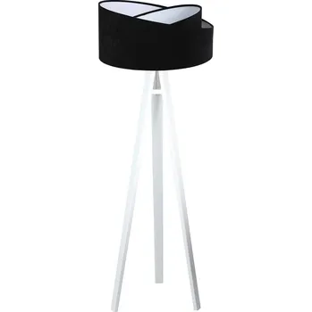 Stojací lampa BPS koncept Stojací lampa Galaxy, v.146cm, černo-bílé stínidlo, 1xE27, ø 50 cm Barva podstavy: Bílá