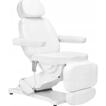 Pedikérské křeslo Elektrické kosmetické křeslo SILLON CLASSIC 4 motory s kolébkou bílé barvy