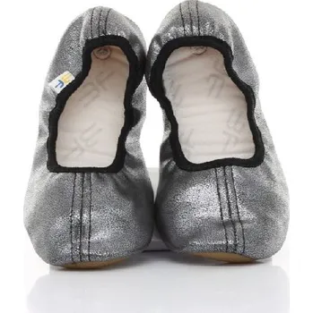 Dívčí baleríny Dívčí baleríny/piškoty 3F 3BA1/2, šedé třpyt. Velikost: 31