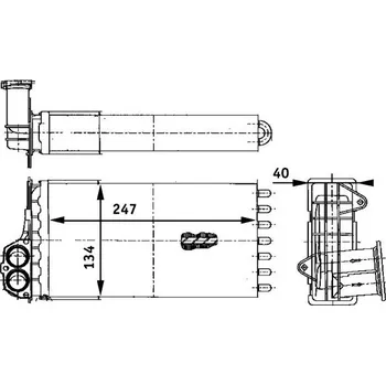 Výměník tepla, vnitřní vytápění MAHLE AH 88 000P