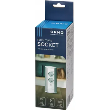 Elektrická zásuvka Orno stříbrná kuchyňská USB Elektrická Zásuvka