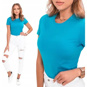 Dámské tričko basic 100% bavlna 001SLR tyrkysové XL