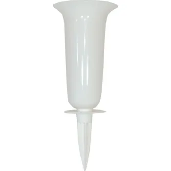 Váza Váza hřbitovní PH zapichovací 35cm bílá KUTIL Sklad7 7919002.00 (KUTIL Sklad7)