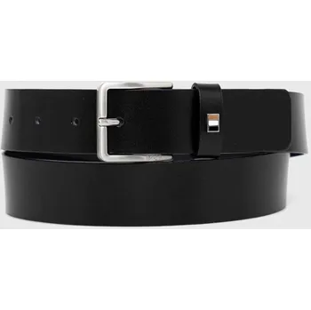 Opasek Kožený pásek BOSS Ther-Flag-E_Sz35 pánský, černá barva, 50486839 99X, vel. 105