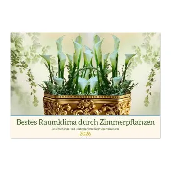 Cestování Bestes Raumklima durch Zimmerpflanzen (Wandkalender 2026 DIN A4 quer), CALVENDO Monatskalender: Beliebte Grün- und Blühpflanzen mit Pflegehinweisen. DE – Calvendo,Claudia Kleemann (DE)