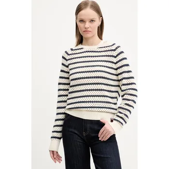 Dámský svetr Bavlněný svetr Superdry dámský, béžová barva, hřejivý, W6110620A-E1P W6110620A.E1P 01X, vel. M