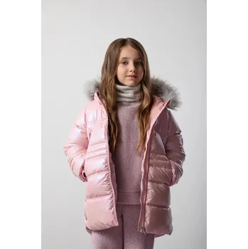 Dětská bunda Coccodrillo růžová barva, OUTERWEAR GIRL KIDS ZC5152106OGK 39X, vel. 104