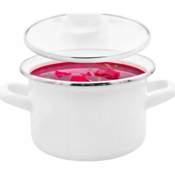 Hrnec Hrnec smalt ¤14cm 1,5L s poklicí 3D bílá KUTIL Sklad7 436044.00 (KUTIL Sklad7)