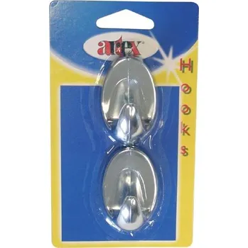 Věšák Háček samolepící OVÁL chrom velký 2ks ARTEX KUTIL Sklad7 9320270.00 (KUTIL Sklad7)