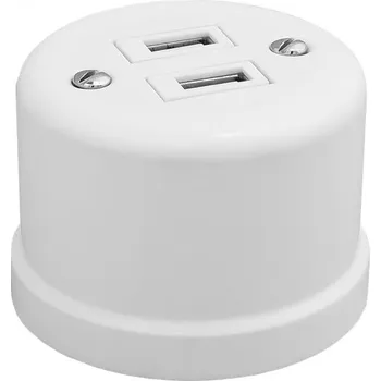 Elektrická zásuvka USB zásuvka do zdi TG ELECTRO bílá