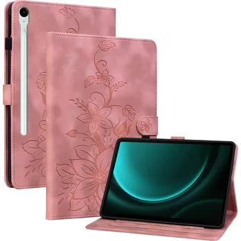 Příslušenství pro tablet VSECHNONAMOBIL 129935 ART LILIE Sklopný obal pro Samsung Galaxy Tab S9 FE / Tab S10 FE / Tab S10 Lite růžový