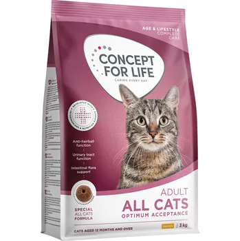 Krmivo pro kočku 3kg Concept for Life all cats granule pro kočky - nová receptura