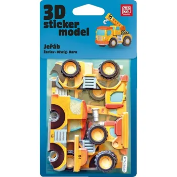 autíčko MFP 3D Sticker Model Stavební stroje Jeřáb - MAKE 1042618