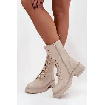 Dámská zimní obuv Dámské workery s přezkami Medvídek Srdce Béžové Iravine 40