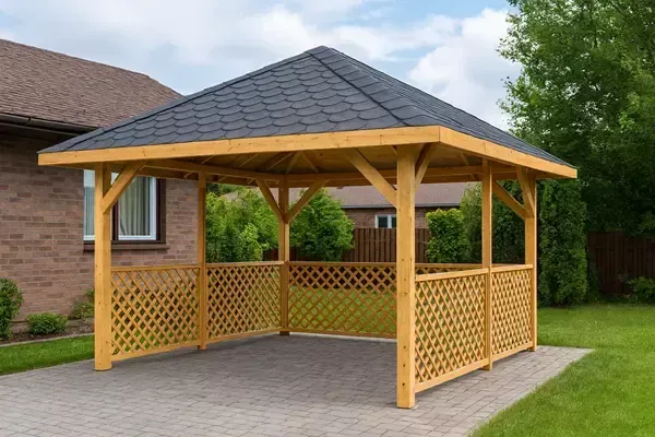 Dřevěná pergola Altán Kuba+Ester90 370x370