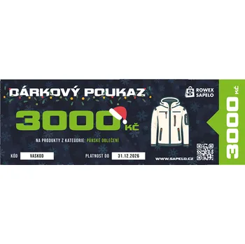 Dárkový potravinový koš Voucher na nákup pánského oblečení na Sapelo.cz Hodnota: 3 000 Kč