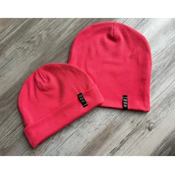 Čepice Natuty Čepička homeless 2v1 ohrnovatelná - Žebrovaná korálová Velikost: 52-54