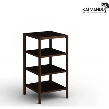 Knihovna KATMANDU Střední dubový regál Campi, Tabák